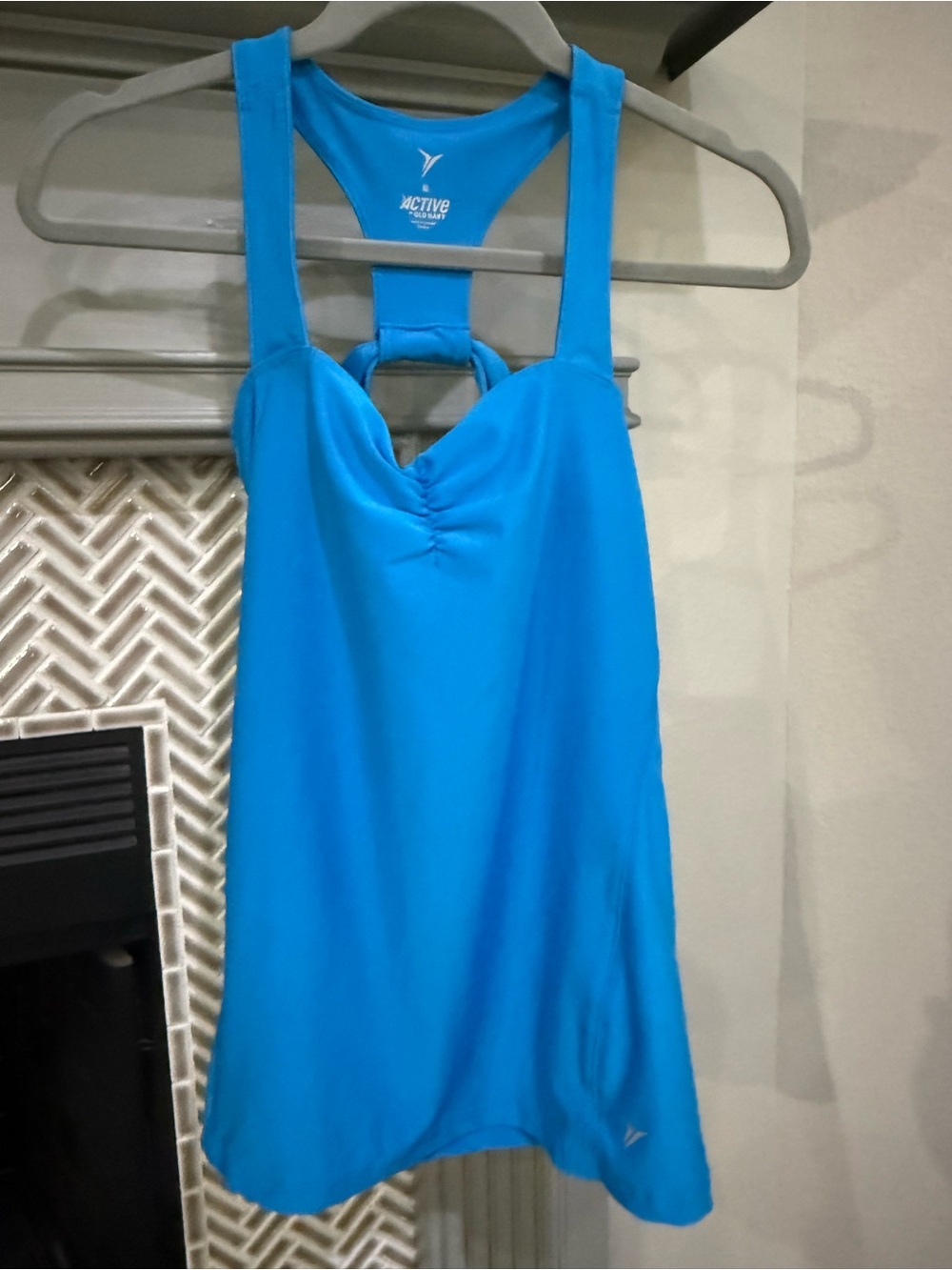 Active USA Turquoise Blue Women's Skirted One-Piece Swim Dress
